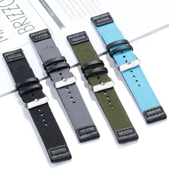 Универсален найлонов маншет за Seiko Кожени ленти за часовници за Smartwatch Ultra Series 9 Мъже Жени Студент 20mm Гривна за каишка за часовник