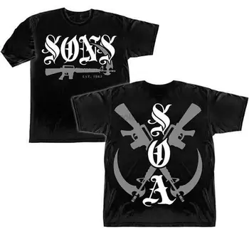 Sons of Anarchy-inglés Antiguo logo-camiseta-nuevo & mit licencia 28 635