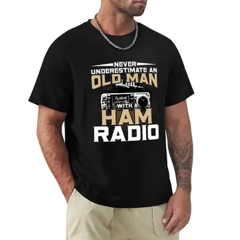 Никога не подценявайте старец с тениска с шунка Радио блуза хипи дрехи животински принт риза за момчета мъжки тениски