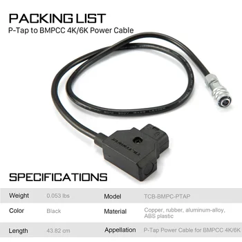 TILTA TCB-BMPC-PTAP PTAP захранващ кабел за BMPCC 4K/6K камера