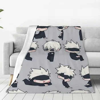 Gojo Сенсей аниме манга одеяло руно есен/зима Jujutsu Kaisen многофункционален супер топло хвърлят одеяла за легла на открито