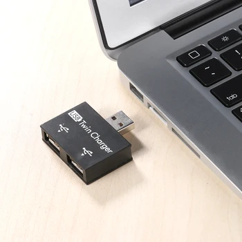 USB2.0 Мъжко към двойно зарядно устройство Dual 2 порт USB сплитер концентратор адаптер конвертор