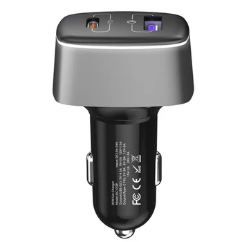 Type C зарядно за кола PD 83W LED двоен USB + QC 3.0 адаптер за бързо зареждане за Iphone 12 11 Pro Max 6 7 8 X Huawei