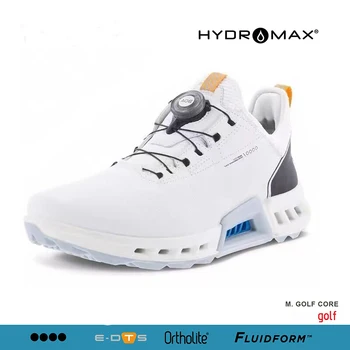 Мъжки обувки за голф Нова телешка дишаща развлекателна спортна външна бутон за заключване водоустойчива голф обувка