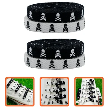 Skull Shoelaces for Women and Men: Cool and Fun Printed Foote Laces for Boots, Hiking Shoes and Sneakers
