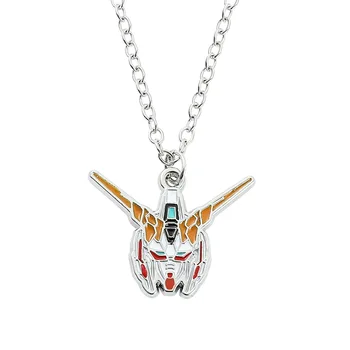 Аниме RX-0 Еднорог главата огърлица японски детството карикатура мобилен костюм Gundam еднорог висулка бижута значка сувенир