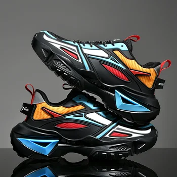 2021 Модна шокова абсорбция Дишащи мъжки спортни обувки за бягане Увеличаване на височината Comfrtable мъжки маратонки плюс Soze 39 ~ 45