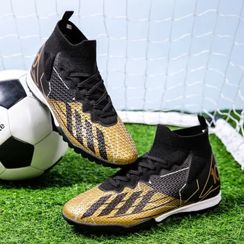 Професионални мъжки високи футболни обувки Man Anti-slip Turf Trainers Outdoor Football Ankle Shoes Football Training Shoes