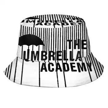 The Umbrella Academy-Logo With Lines Women Men Fisherman Hats Bucket Caps The Umbrella Academy Netflix Logo Black White