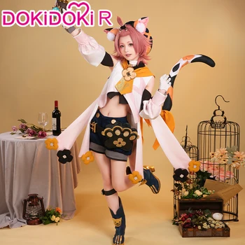 IN STOCK Диона косплей игра Genshin въздействие косплей костюм DokiDoki-R игра Genshin въздействие Diona костюм