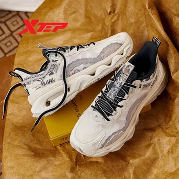 Xtep Chinoiserie обувки за ходене Мъжки шок абсорбция възглавница мъжки маратонки мода дебела подметка мъжки спортни обувки 877119320006