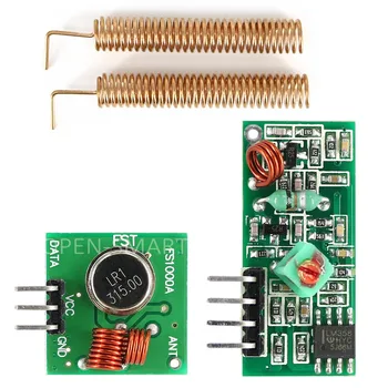 RF 315MHz модул RF предавател приемник модул 315MHz безжична връзка комплект + 315MHz пролет антена за Arduino