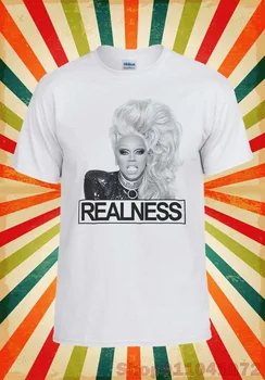 RuPaul Realness Drag ЛГБТИ мъже жени жилетка потник унисекс тениска 1990 100% памук Мъжка тениска Дамска тениска