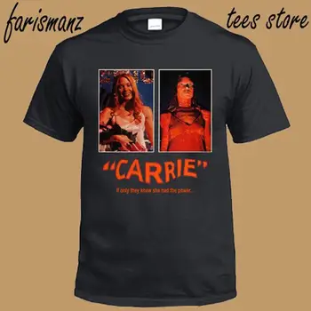 Carrie Horror Movie Logo Мъжка черна тениска размер S-3XL