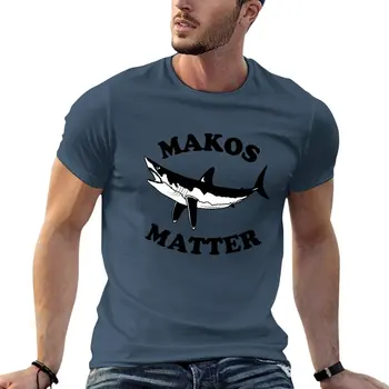 Makos Matter Мако акула тениска извънгабаритни тениски Къс ръкав тениска Естетично облекло персонализирани тениски мъжки тренировка ризи