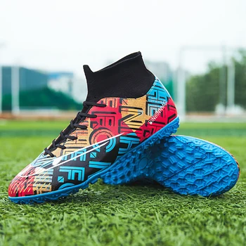 Мъжки футболни обувки на открито спорт трева обучение футбол cleats за мъже безплатна доставка Оригинални детски футболни обувки за деца