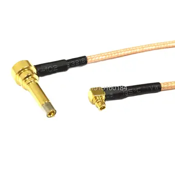 Нов безжичен модем Wire MMCX мъжки щепсел прав ъгъл към MS156 прав ъглов конектор RG316 коаксиален кабел Pigtail 15CM 6