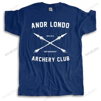 homme streetwear къс ръкав случайни смешни тениска ANOR LONDO ARCHERY CLUB Марка Памучна тениска с обло деколте Drop Shipping