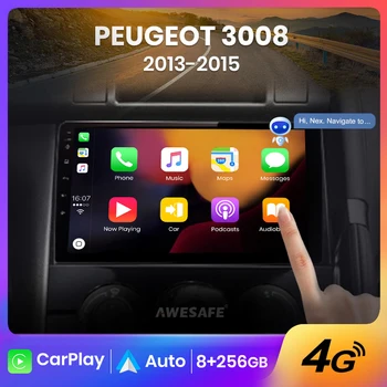 AWESAFE PX9 Plus Car Radio За Peugeot 3008 2009 - 2015 безжичен CarPlay Android Авто кола интелигентни системи No 2 din 2din DVD