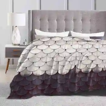 Shelter Творчески дизайн Удобно топло фланелено одеяло Абстрактна текстура Дървени везни Плочки Модел Архитектура Структура