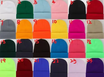 240pcs/lot зимни плетени бонбони цвят хип-хоп шапка шапка/ски шапка шапка 24 цвят за избор