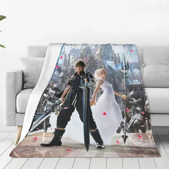 Final Fantasy плетени одеяла руно 3D отпечатани изкуство аниме меки хвърлят одеяла за дома диван спалня юрган