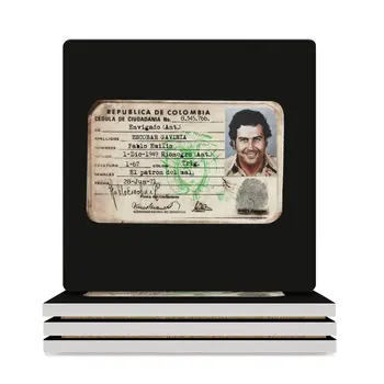 Pablo Emilio Escobar Gaviria ID Керамични подложки (квадратни) плоча керамична стойка за кафе чаша чаша мат Подложки