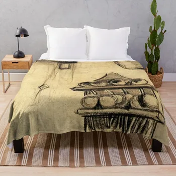 Часовник, запушване с прибори за хранене и стойка за лъжици - Винсент Ван Гог Хвърли одеяло меко голямо одеяло легло каре