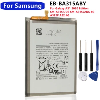 Батерия EB-BA315ABY За Galaxy A31 2020 Edition SM-A315F / DS SM-A315G / DS 4G A325F A22 4G батерии 5000mAh