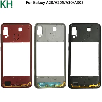 Средна рамка за Samsung Galaxy A20 A205 A30 A305 телефон жилища средната рамка с бутони ремонт части