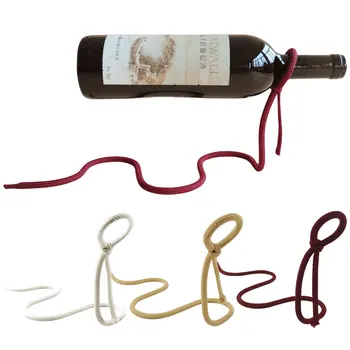 Творчески държач за бутилка вино 3D плетено въже железен рафт за вино модерен стил за домашна кухня бар плот