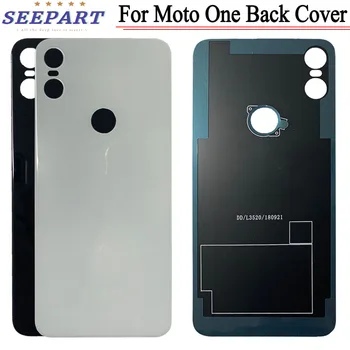 Ново за Motorola Moto One P30 Play Капак на батерията Заден стъклен панел Заден корпус Калъф за Moto One p30 възпроизвеждане Капак на батерията