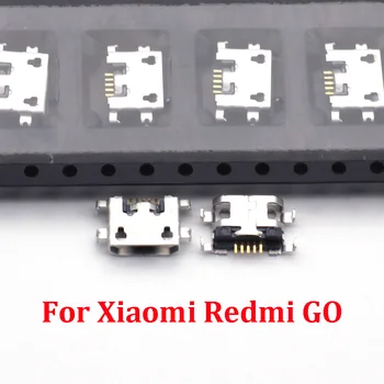  10pcs / партида Микро мини USB зарядно устройство Порт жак гнездо конектор за Xiaomi Redmi GO