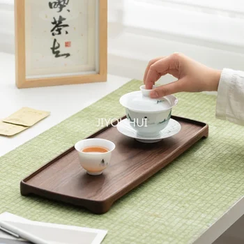 Древен китайски чай тава дърво ръчно изработени безплатна доставка персонализирани чай тава правоъгълник орех чай церемония Bandeja мебели за дома