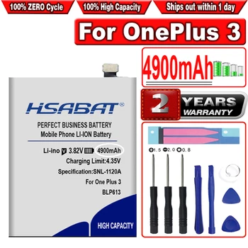 HSABAT BLP613 4900mAh Батерия за OnePlus 3 за One Plus 3