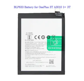 1x 3400mAh / 13.09Wh BLP633 Резервна батерия за OnePlus 3T за един плюс 3T A3010 1+ 3T Batterie Bateria Batterij