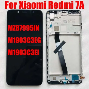 С рамка за Xiaomi Redmi 7A LCD дисплей екран Pantalla дигитайзер събрание MZB7995IN M1903C3EG M1903C3EI Redmi 7A сензорен панел