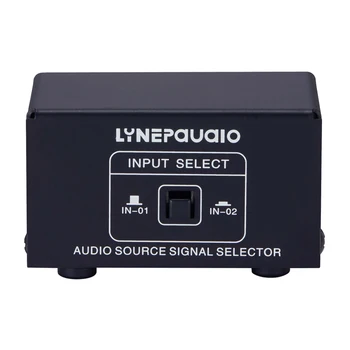 LINEPAUDIO аудио превключвател 3.5mm 2 в 1 изход / 1 в 2 Out A / B превключвател стерео аудио сплитер кутия без изкривяване 3.5mm жак