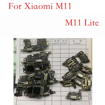 1p Оригинален пълен IC за Xiaomi Mi 11 Mi11 M11 Lite микрофонен модул + USB бързо зареждане порт такса борда Flex кабел конектор