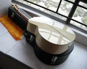 Китай китара фабрика обичай нов естествен цвят 200 акустична електрическа китара с случай 7yue2