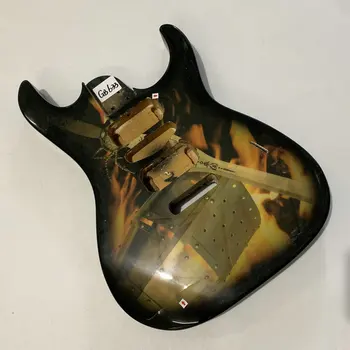 GB633 Поръчка по поръчка 6 струни Електрическа китара Незавършена ST китара Тяло SSH пикапи Персонализирани мостове и тремоло за DIY