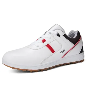 Кожени обувки за голф Мъже Жени Удобни маратонки за голф Обучение на открито Голфъри Обувки против хлъзгане Маратонки за ходене Обувки за голф