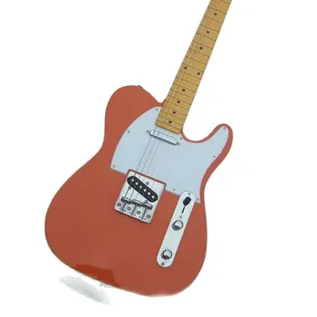 Персонализирана персонализирана форма 6 струни Ръчно изработена теле електрическа китара Ментално червена TL китара S Switch &Pickup Канадски кленов врат