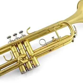 висок клас тромпет лакиран златен модел B-ключ професионален свири тромпет месингов инструмент Професионален тромпет