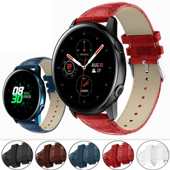 20mm кожена каишка За Samsung Gear Watchband Активен часовник 42mm гривна 20mm За huami Amazfit GTR аксесоари за ленти за смарт часовници