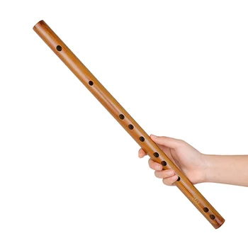 Дървена бамбукова флейта Индийска китайска дизи Пиколо флейта Традиционна духова музикална чанта за инструменти Начинаещ