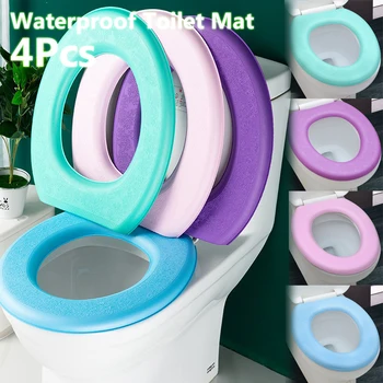 O-образен капак на тоалетната седалка Поддържайте топъл тиквен модел Closestool Мат плетене мека подложка тоалетна седалка миещи се аксесоари за баня