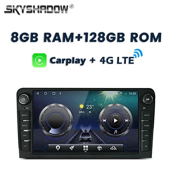360 8G+128G 8Core Carplay Auto Android 12.0 4G LTE DSP IPS автомобил DVD плейър GPS WIFI Bluetooth радио за Audi A3 2002- 2012 S3 RS3