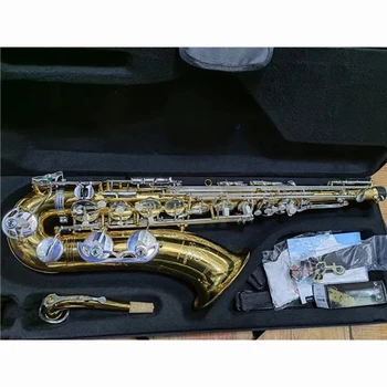 Hot Selling Bb тенор саксофон златен лак YTS-82Z жълт месинг музикален инструмент професионален с калъф аксесоари