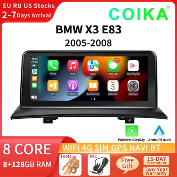 COIKA Android кола Carplay екран за BMW X3 E83 IPS Touch WIFI SIM BT аудио главата единица радио авто мултимедиен плейър